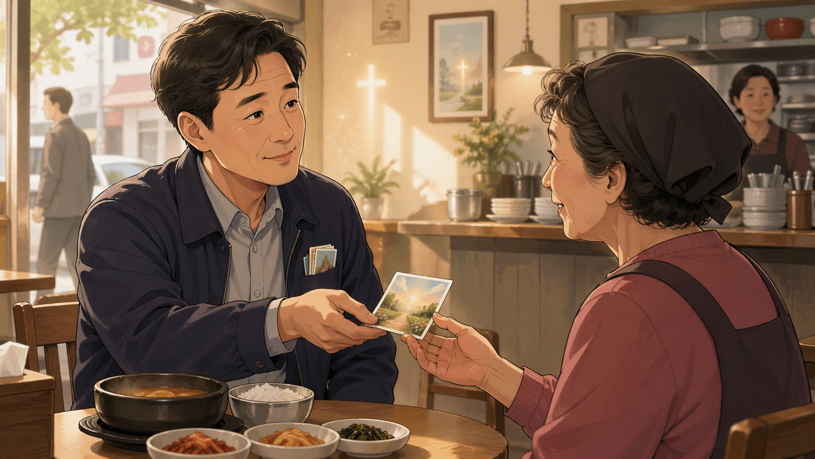 전도지를 건네며 다시 배우는 것